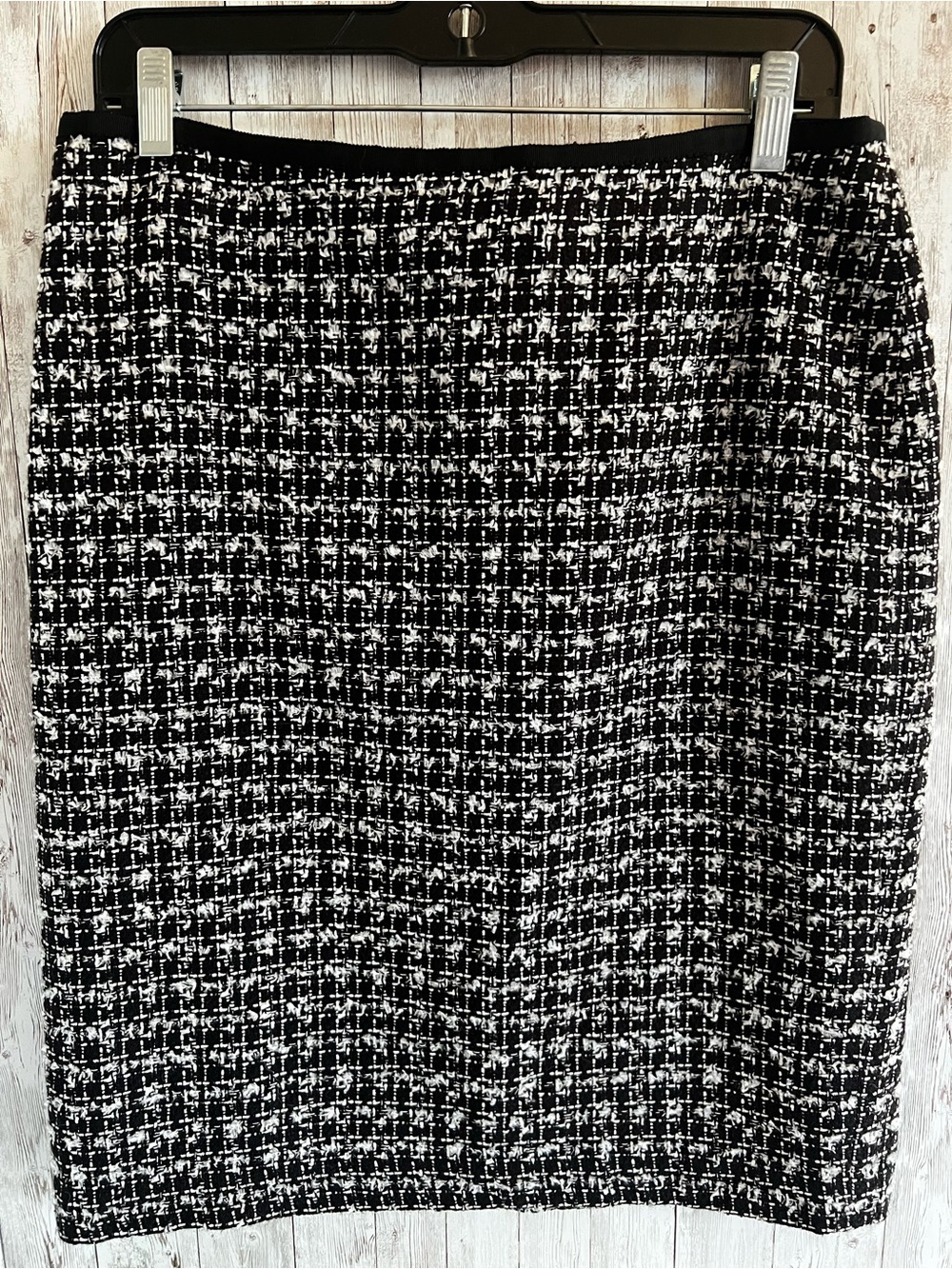 Talbots Black and White Tweed Skirt Business Professional 10 Petite